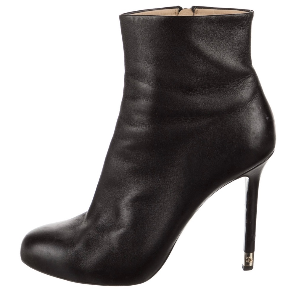 Chanel Short Boots Lambskin - Black 42